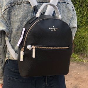 NWT Perry Small Black Leather Backpack